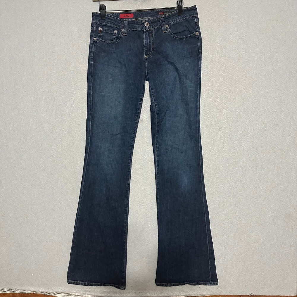 AG Adriano Goldschmied The Club Flare Jeans Dark Wash Blue Size 28R Made in USA